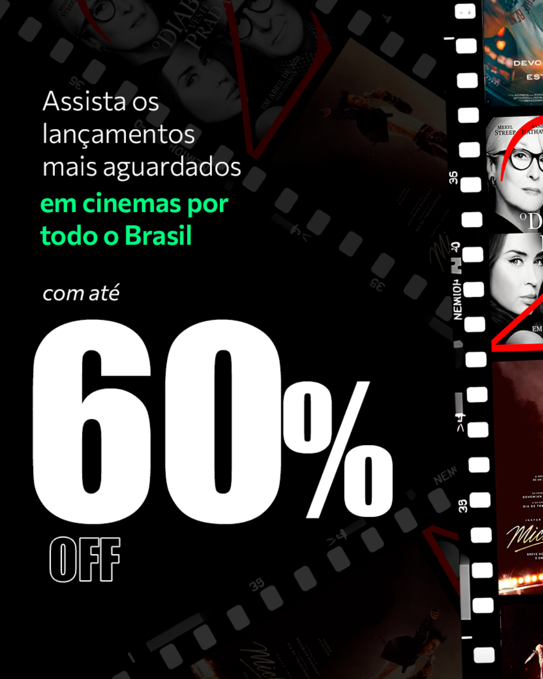 Cinemas - Até 60% OFF